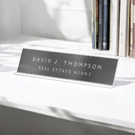 Placa De Mesa Classy Modern Executive Black Professional