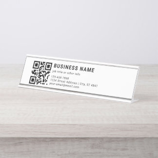 Placa De Mesa Código QR Promocional Empresarial