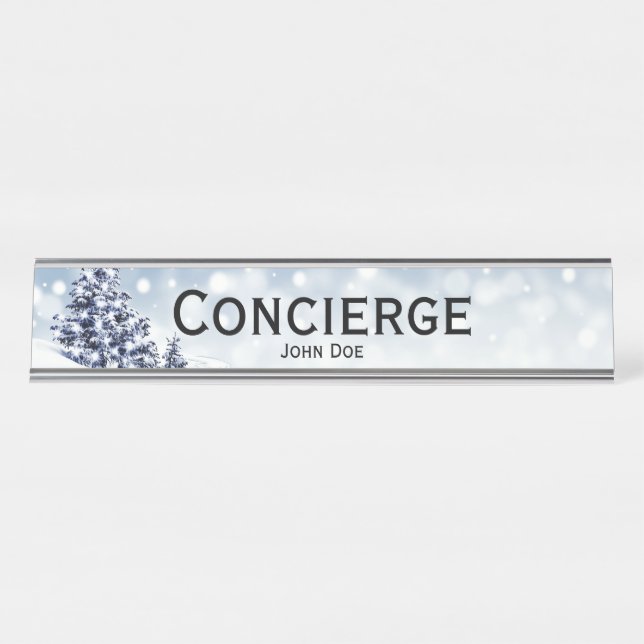 Placa De Mesa Concierge Christmas Edition (Frente)