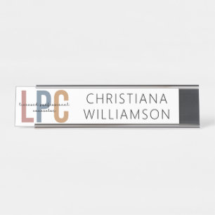 Placa De Mesa Conselheiro profissional licenciado para LPC perso