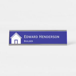 Placa De Mesa Construção/os azuis marinhos feitos sob encomend