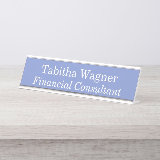 Placa De Mesa Consultor Financeiro Blue (Frente)