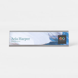 Placa De Mesa Consultor Financeiro Personalizado Ondulação Ocean