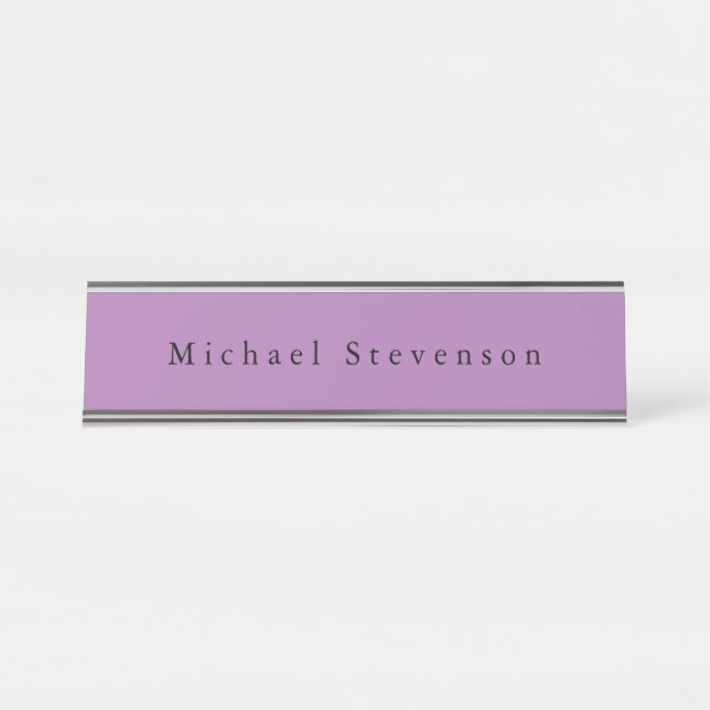 Placa De Mesa Cor de Lavanda profissional moderna da tendência (Frente)