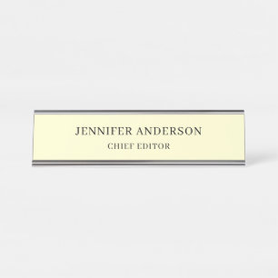 Placa De Mesa Cor Profissional Moderno Pleno Minimalista