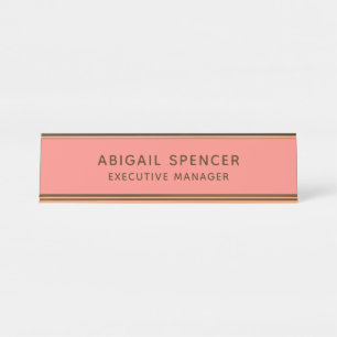 Placa De Mesa Coral Profissional Clássico Moderno, Rosa