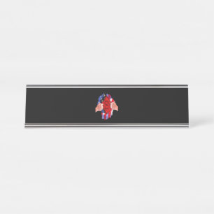 Placa De Mesa Corpo de Bombeiros Sinalizador Thin Red Line