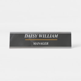 Placa De Mesa Crachá de nome de funcionário elegante