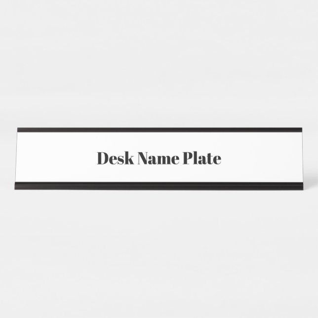Placa De Mesa Crie seu Long Black Personalizado (Frente)