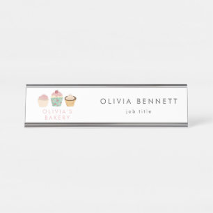 Placa De Mesa Cupcake Bakery Business