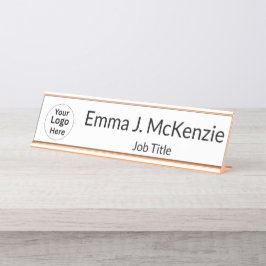 Placa De Mesa Custom Logo & Name Desk Plate for Office
