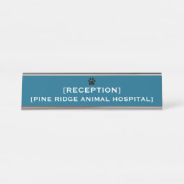 Placa De Mesa Custom Office Reception Name Plate | VET & Medical
