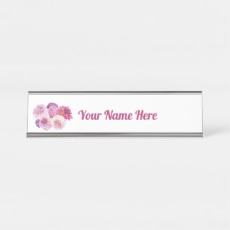 Placa De Mesa Dahlias Deslumbrantes Personalizadas 