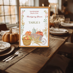 Placa de mesa de Ação de Graças da Harvest Farm pe