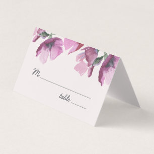 Placa de Mesa de Casamento com Cor de Água Púrpu
