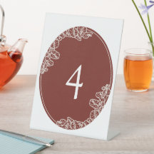 Placa de mesa de casamento ilustrada com antúrio
