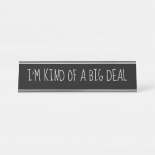 Placa De Mesa De "tipo I'm chalaça engraçada de prata preta de