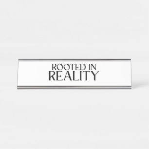 Placa de mesa de tipografia minimalista enraizada 