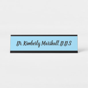 Placa De Mesa Dentista Azul
