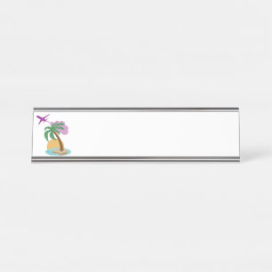 Placa De Mesa Destino tropical