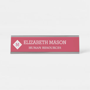 Placa De Mesa Diamante Elegante Personalizável