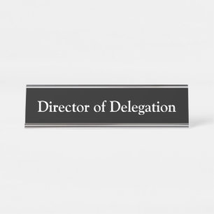 Placa De Mesa Diretor da delegação,