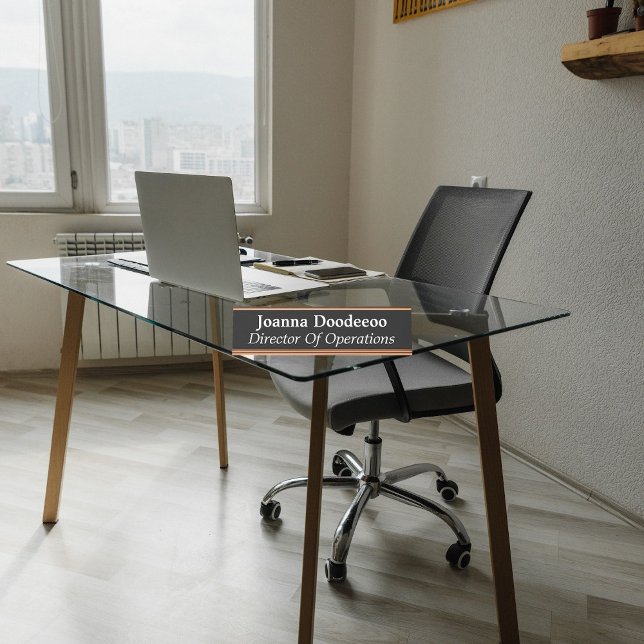 Placa De Mesa Diretor De Operações Preto (Criador carregado)