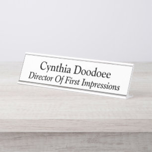 Placa De Mesa Diretor De Primeiras Impressões Branco