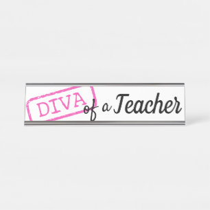 Placa De Mesa "DIVA" de um professor