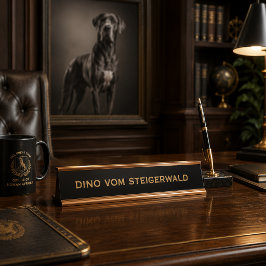 Placa De Mesa Dogues Alemães