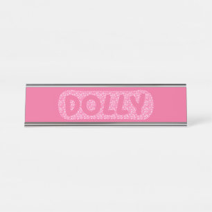 Placa De Mesa Dolly, nome de fantasia de corações por CallisC Ca