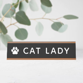 Placa De Mesa Dona dos Gatos