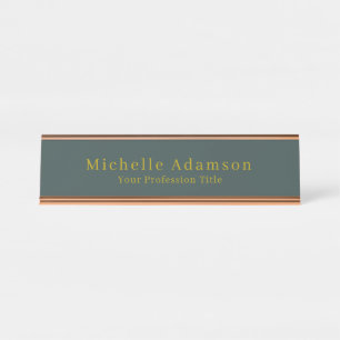 Placa De Mesa Dourado e empoeirado Cor Verde Comum Moderno