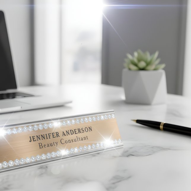 Placa De Mesa Dourado metal e lacre (Criador carregado)