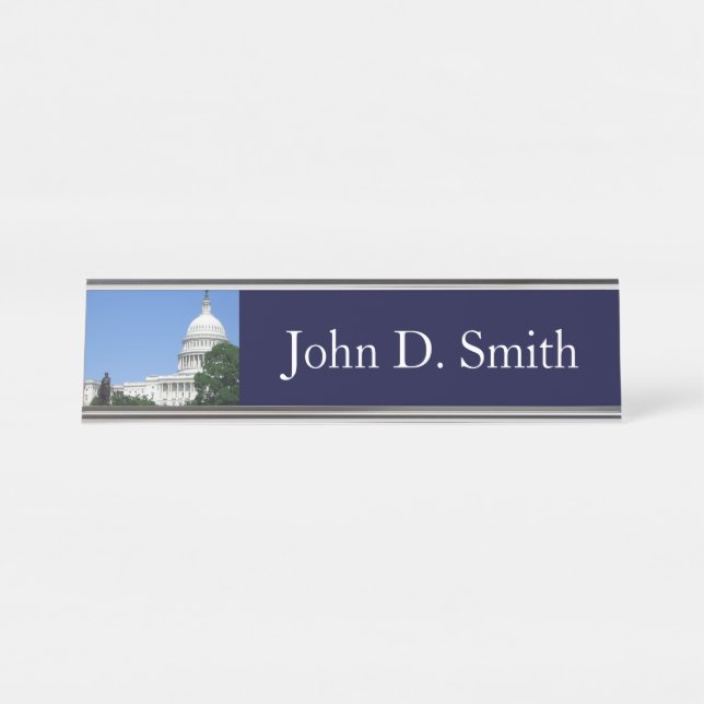 Placa De Mesa Edifício do Capitólio em Washington, DC (Frente)