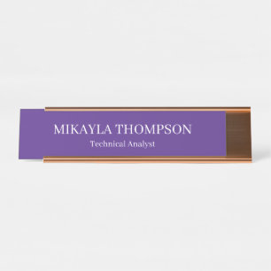 Placa De Mesa Elegância Moderna Roxa