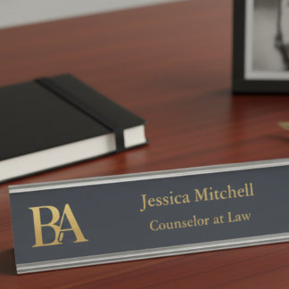 Placa De Mesa Elegant Attorney Desk Name Plate