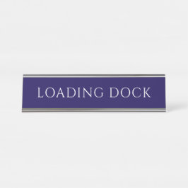 Placa De Mesa Elegant Blue Loading Dock Name Plate