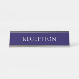 Placa De Mesa Elegant Blue Reception Desk Name Plate