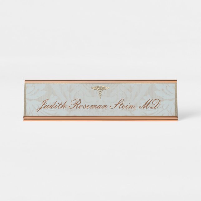 Placa De Mesa Elegant Medical Professional Name Plate (Frente)