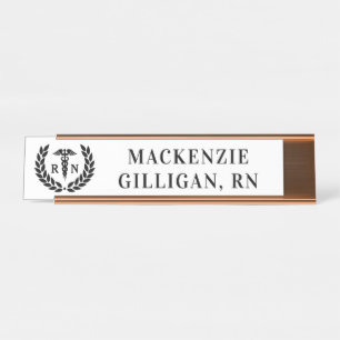 Placa De Mesa Elegante de Graduação Escolar de Enfermagem Person