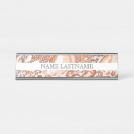 Placa De Mesa Elegante de mármore branco de coral