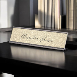 Placa De Mesa Elegante Luxo Dourado Glitter Sparkle Moderno