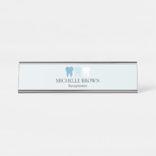 Placa De Mesa Elegante luz azul profissional de dentista