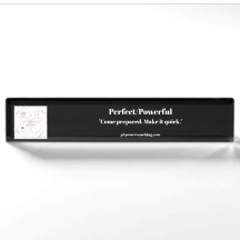 Placa de Mesa em Acrílico Preto Perfeito/Potente