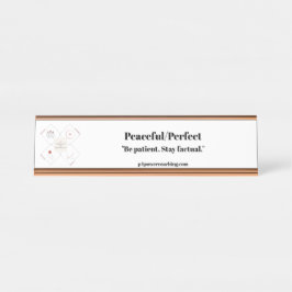 Placa de Mesa em Dourado Rosa Pacífico/Perfeito