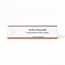 Placa de Mesa em Rose Gold Perfeito/Poderoso