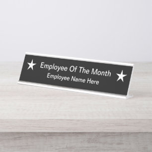Placa De Mesa Empregado do prêmio do reconhecimento do mês