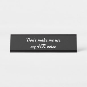 Placa De Mesa Engraçados Recursos Humanos