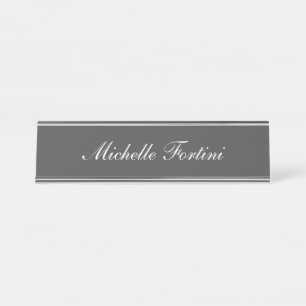 Placa De Mesa Escrita manual em branco de cinzas Mínima Moderna